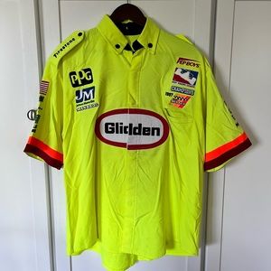 IRL Glidden / Menards Pit Crew Shirt from 1997. IndyCar CART Tony Stewart